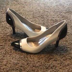 Black and White Low Heel